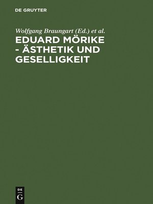 cover image of Eduard Mörike--Ästhetik und Geselligkeit